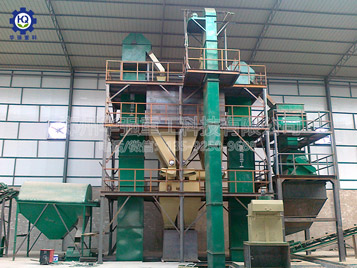 新型有機肥濕法造粒現場